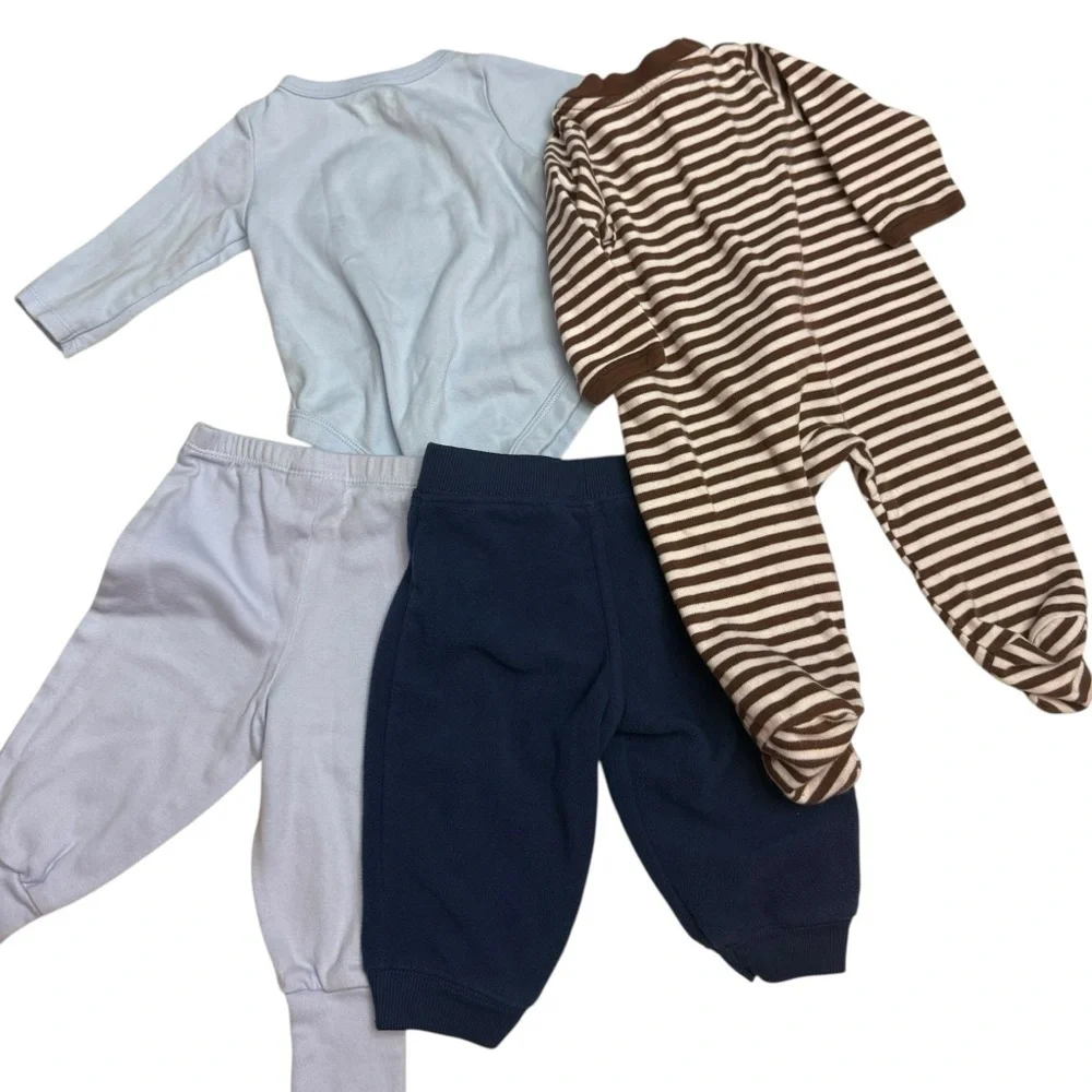 Faded Glory & Garanimals Blue and Brown Kids Bundle size 3-6 Months.